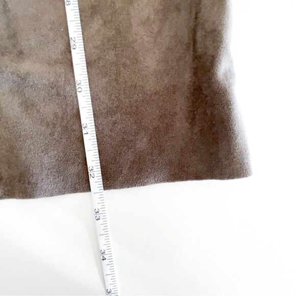 Aritzia Wilfred Free Nori Faux Suede Shift Dress Taupe Vegan Women's XS - Picture 9 of 9